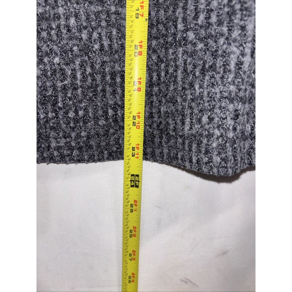 Torrid 00 Charcoal Gray Brushed Waffle Cowl Neck Top Long Sleeve Cozy Sweater - Picture 5 of 10